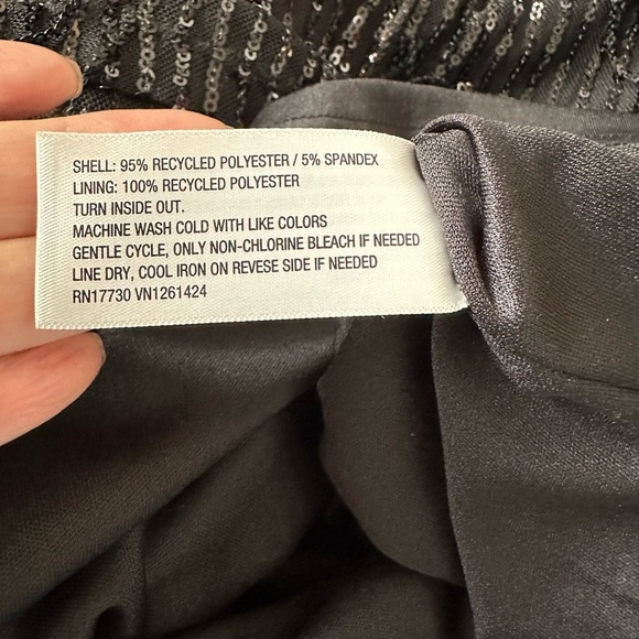 WILD FABLE Strapless Sequins Black Mini Cocktail Large Mini Dress BNWOT - Picture 5 of 5